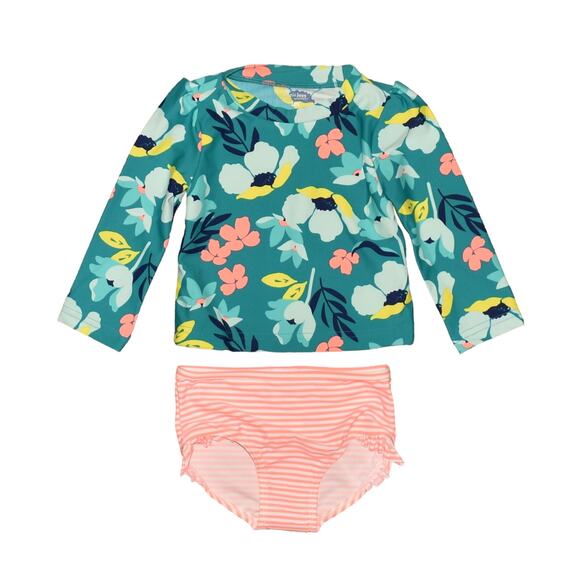 Carter's Other - SIMPLE JOYS BY CARTERS NEW $30 2-Piece Rash Guard Set Floral Stripe 18M